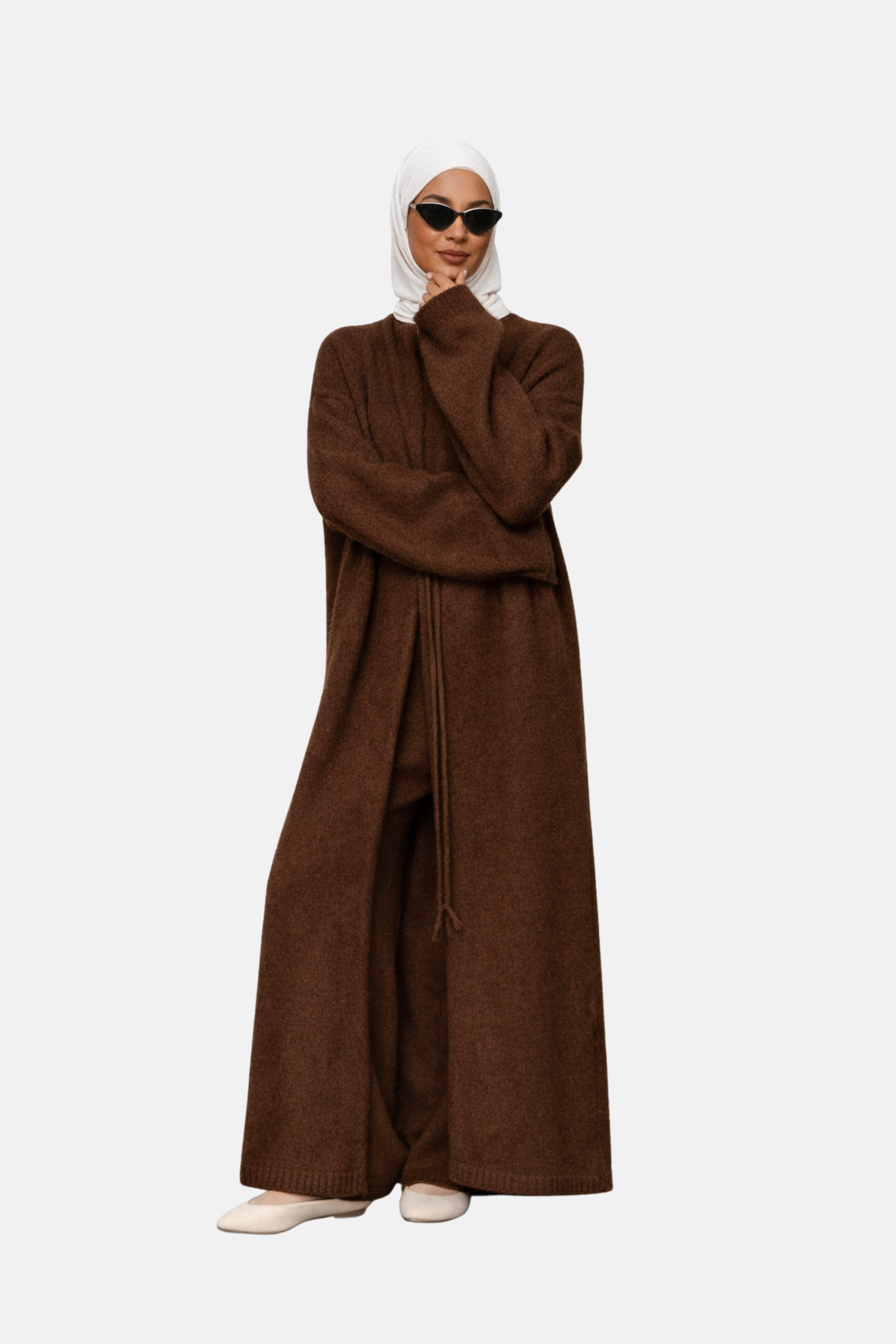 Cardigan Long | Marron